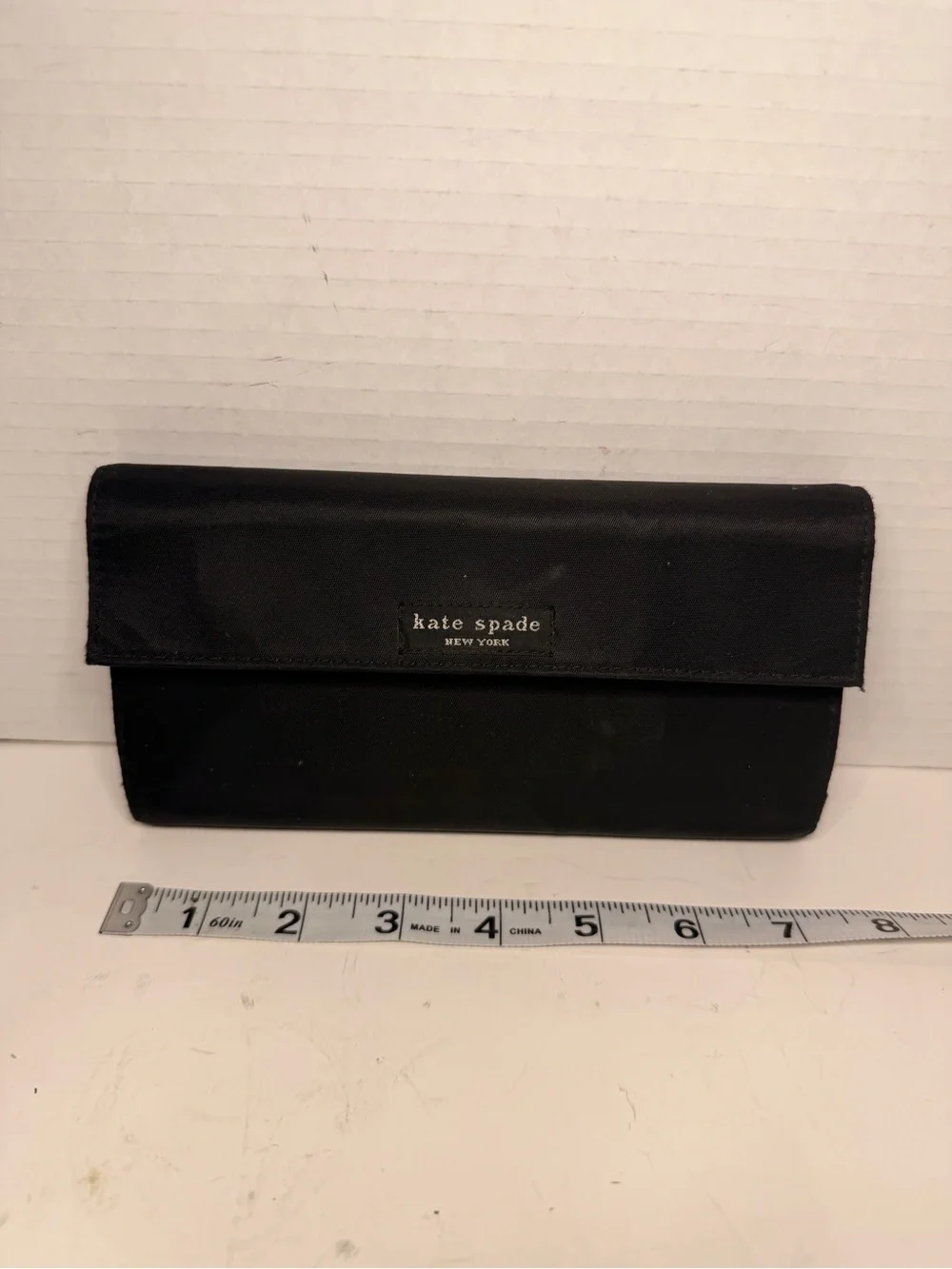 Kate Spade New York Vintage Black Nylon Long Snap Wallet